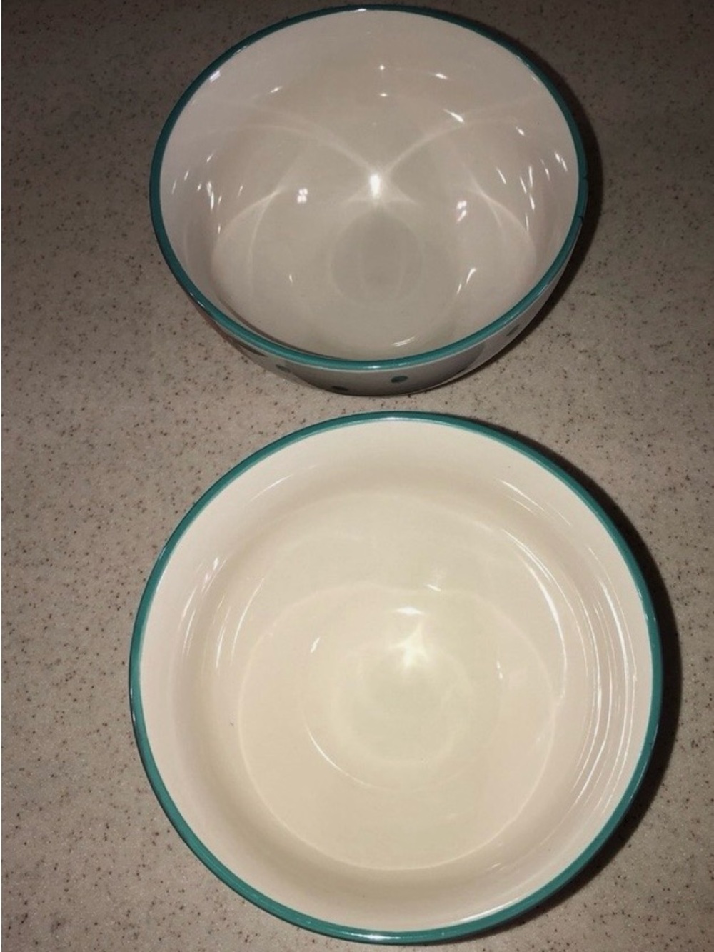 Pioneer Woman Polka Dot Stoneware Bowls set of 2 - Picture 7 of 8
